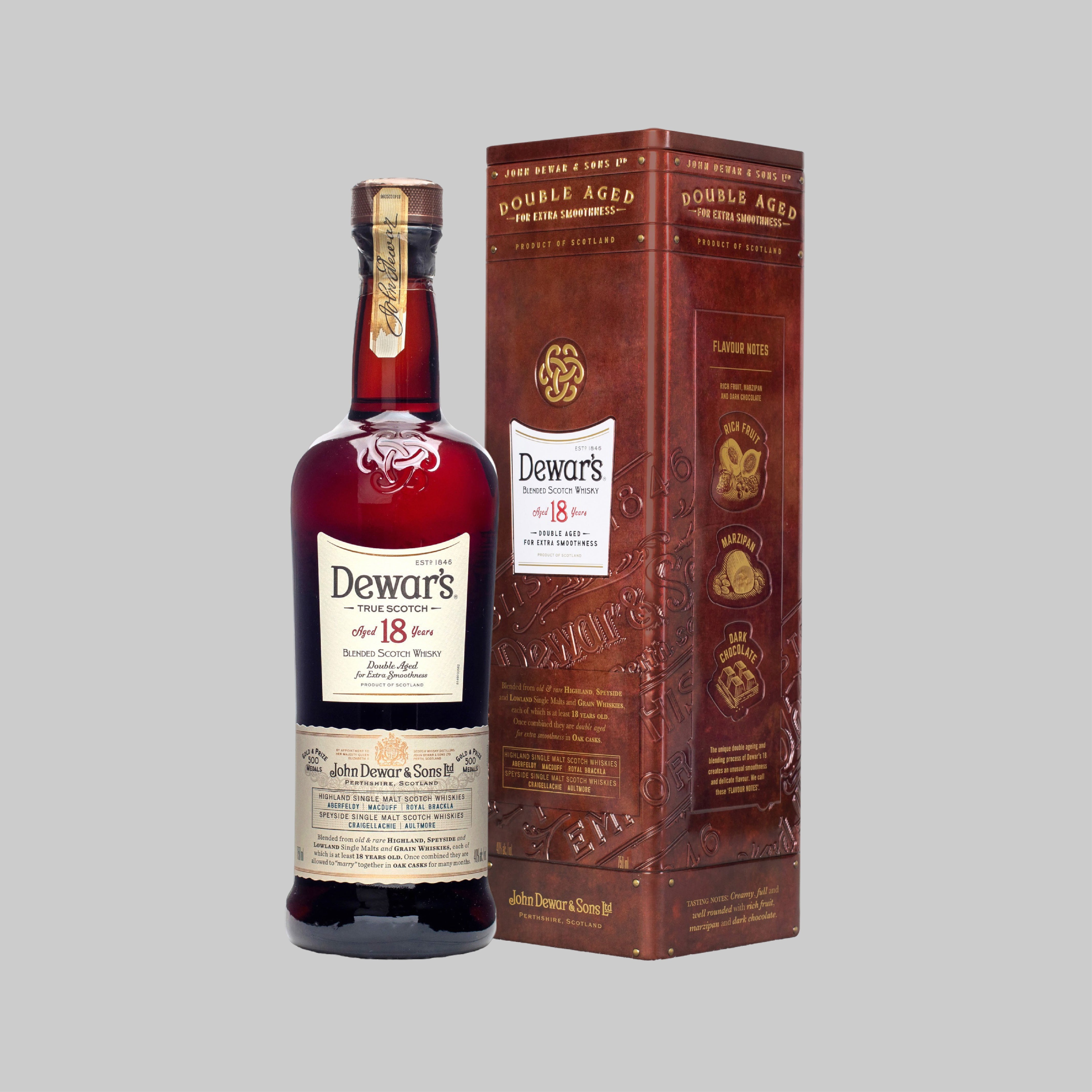 Dewar's 18 Years Blended Scotch Whisky 750ml 40.0% | TIME2DRINK